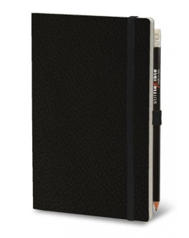 Stiff Leatherlike Notebook Black (blank)