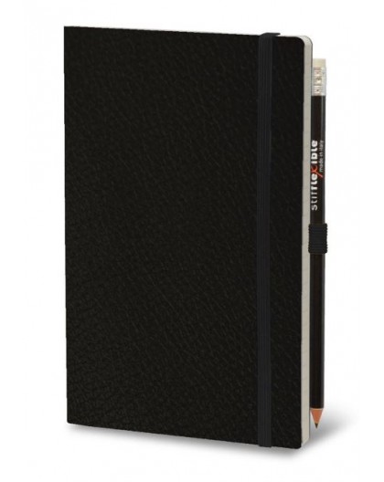Stiff Leatherlike Notebook Black (blank)