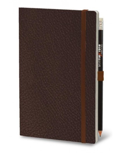 Stiff Leatherlike Notebook Brown (ruled)