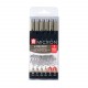 Sakura Pigma Micron set 4+2 fineliners zwart