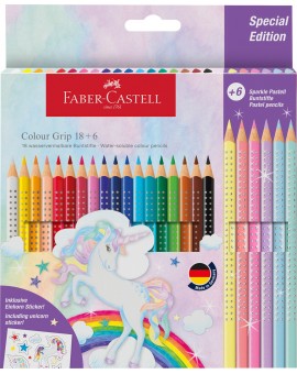 Faber Castell - kleurpotloden grip Unicorn set 18+6