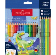 Faber Castell - kleurpotloden grip Dino set 18+6