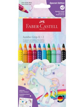 Faber Castell - kleurpotloden Jumbo grip Unicorn set 8+2