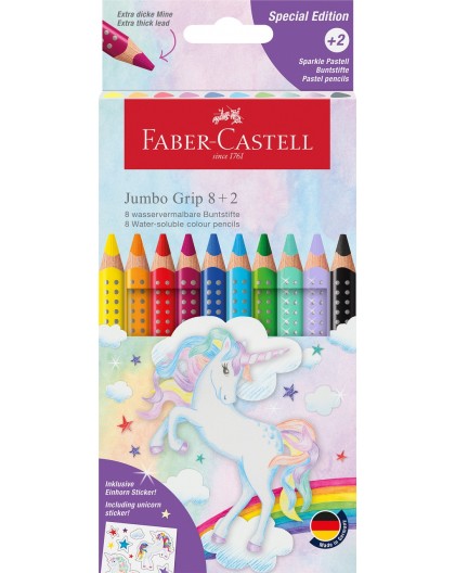 Faber Castell - kleurpotloden Jumbo grip Unicorn set 8+2
