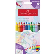 Faber Castell - kleurpotloden Jumbo grip Unicorn set 8+2