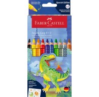Faber Castell - kleurpotloden Jumbo grip Dino set 8+2