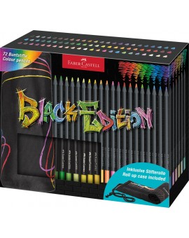 Faber Castell - Black Edition 72 kleurpotloden in roletui