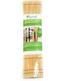 Raphael set aquarel en schets in bamboe penselenmat