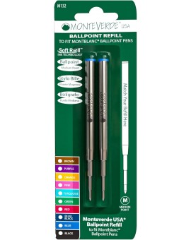 Monteverde balpenvulling voor Montblanc M blauw