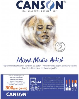 Canson Mixed Media Artist 300gr/m² - blok A4