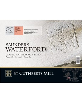 Saunders Waterford aquarelblok HP / high white - 4 zijdig gelijmd