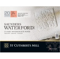 Saunders Waterford aquarelblok HP / high white - 4 zijdig gelijmd