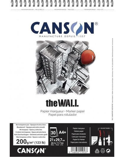Canson the Wall Bleedproof Marker spiraalblok 200gr/m² - A4