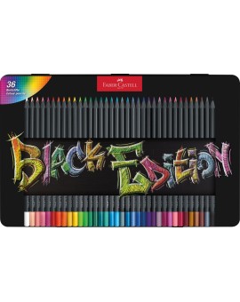 Faber Castell - Black Edition 36 kleurpotloden in bliketui