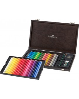 Albrecht Durer 48 aquarelpotloden met accessoires in houten koffer