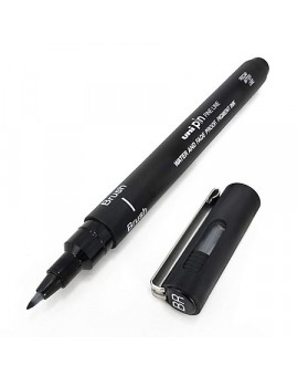 Uni Pin Fineliner Brush Pen - zwart