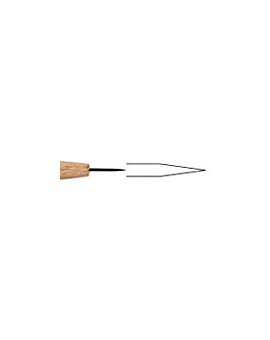 Droge naald met houten steel gepunt lang 1mm