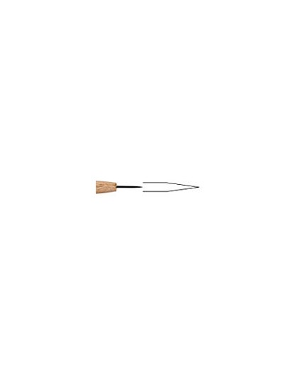 Droge naald met houten steel gepunt lang 1mm