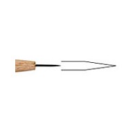 Droge naald met houten steel gepunt lang 1mm