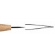 Droge naald met houten steel gepunt lang 1.5mm
