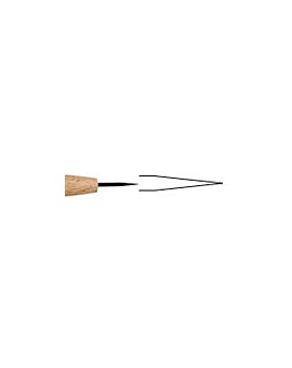 Droge naald met houten steel gepunt lang 1.5mm