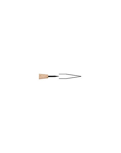 Droge naald met houten steel gepunt lang 2mm