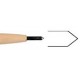 Droge naald met houten steel gepunt kort 1.5mm