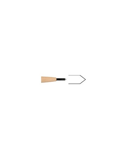 Droge naald met houten steel gepunt kort 1.5mm